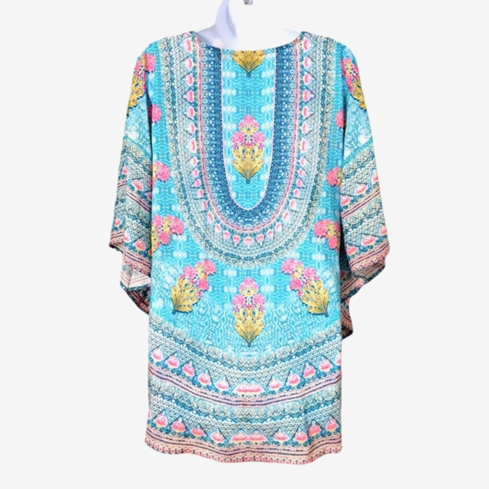 Tolani Collection Printed Woven Caftan Tunic View 2
